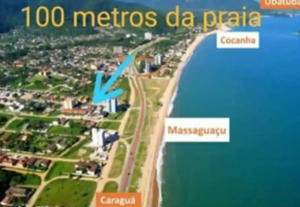 100Mts Da Praia Com Churrasqueira, Piscina E Wi-Fi كاراغواتاتوبا المظهر الخارجي الصورة
